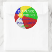 ビーチボールプールパーティーありがとう ラウンドシール (バッグ)