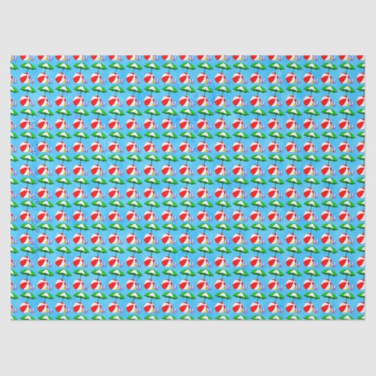 ビーチボールプール玩具パターンティッシュペーパー 薄葉紙 (正面)