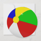 ビーチボール写真誕生日パーティー招待状 招待状 (裏面)