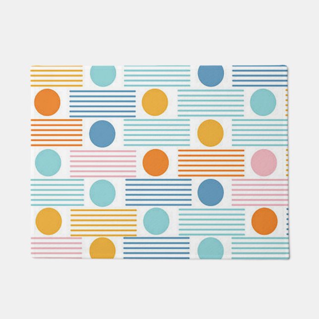 ビーチボール形状 ドアマット (正面)