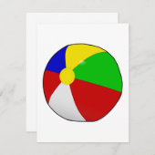 ビーチボール招待状 招待状 (正面/裏面)