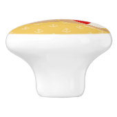 ビーチボール日ドッグイエロードレッサーノブ セラミックノブ (側面)