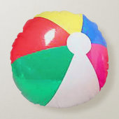 "ビーチボール"のデザインギフトおよびプロダクト ラウンドクッション (正面)