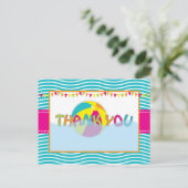 ビーチボール/プールパーティーありがとうポストカード ポストカード (スタンド正面)