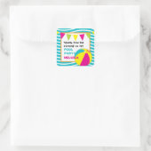 ビーチボール/プールパーティーラウンドステッカー スクエアシール (バッグ)