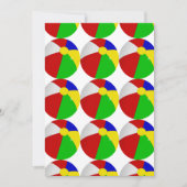 ビーチボール プールパーティー 招待状 (正面)