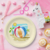 ビーチボール ペーパープレート (パーティー)