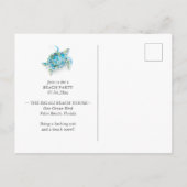 ビーチポストカードサマー招待状 ポストカード (裏面)