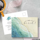 ビーチポストカードサマー招待状 ポストカード