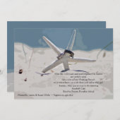 ビーチポス結婚ブルンチ招待状 招待状 (正面/裏面)