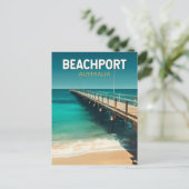 ビーチポートオーストラリア旅行アートヴィンテージ ポストカード (スタンド正面)