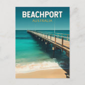 ビーチポートオーストラリア旅行アートヴィンテージ ポストカード (正面)
