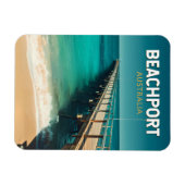 ビーチポートオーストラリア旅行アートヴィンテージ マグネット (横)