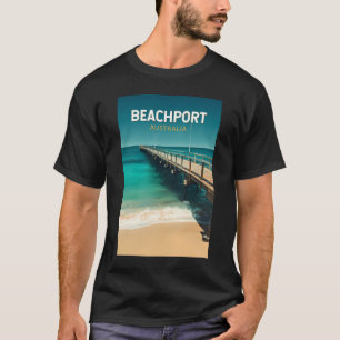 ビーチポートオーストラリア旅行アートヴィンテージ Tシャツ