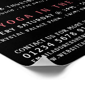 ビーチポートレート、ヨガクラス広告ズ ポスター (角)