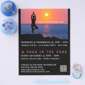 ビーチポートレート、ヨガクラス広告 チラシ (シングル)