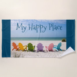 ビーチマイハッピープレイス ビーチタオル