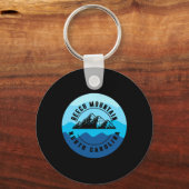 ビーチマウンテンノースカロライナのスキースノーボード キーホルダー (正面)