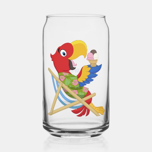 ビーチマコーカスタム文字 ガラス缶 (正面)