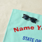 ビーチマコー名前をカスタムする、文字&カラービーチタオル ビーチタオル (インサイチュ)