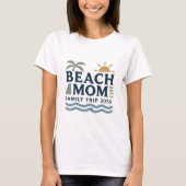 ビーチママシャツ家族旅行シャツマッチング Tシャツ (正面)
