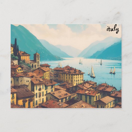 ビーチマ買ップitalyマス郵便はがき ポストカード (正面)