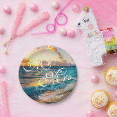 ビーチミセス・ウェディングパーソナライズされた・レセプション ペーパープレート (パーティー)