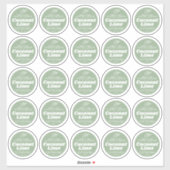 ビーチミニマルキャンドルココナッツライムラベルシート25 シール (シート)