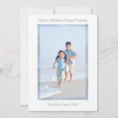 ビーチミニマルクリスマスフォトカードフロリダ シーズンカード (正面)