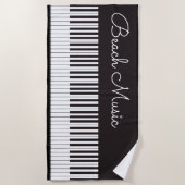 ビーチミュージックピアノテーマ ビーチタオル (正面)