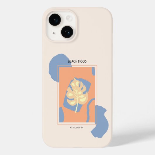 ビーチムード抽象芸術熱帯葉 Case-Mate iPhoneケース (裏面)
