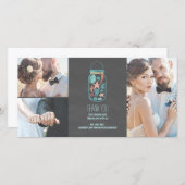 ビーチメイソンジャール結婚コーストありがとう サンキューカード (正面/裏面)