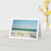 ビーチメキシコ湾グリーティングカード カード (黄色い花)