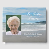 ビーチメモリアルまたは葬式ゲストブックの写真 ゲストブック (正面)