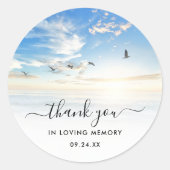 ビーチメモリアル海辺海サンキュー ラウンドシール (正面)