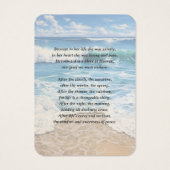 ビーチメモリアル祈りの言葉フォトカード (裏面)