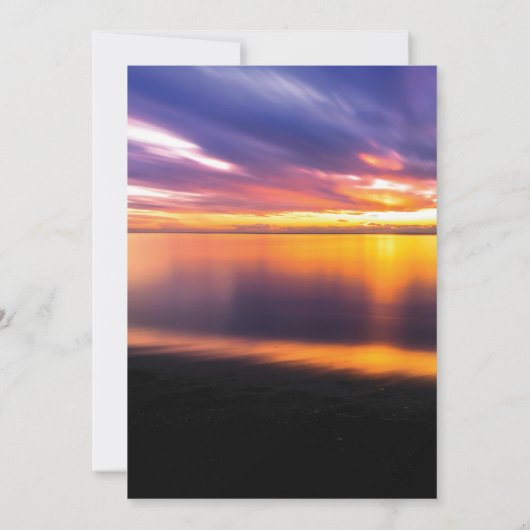 ビーチメモリアル |お祝いの写真 招待状 (裏面)