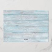 ビーチメリークリスマスウッドフォトコースト金ゴールド 箔シーズンカード (裏面)