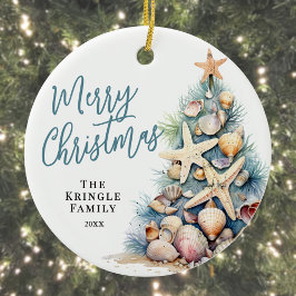 ビーチメリークリスマス セラミックオーナメント