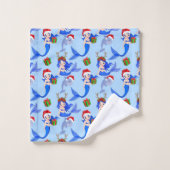 ビーチメルメイドドルフィンクリスマス バスタオルセット (ウォッシュタオル)