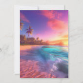 ビーチモダンサンセットスウィート16 招待状 (裏面)