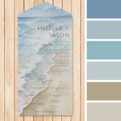 ビーチモダンショアラインコーストNoディナー オールインワン招待状