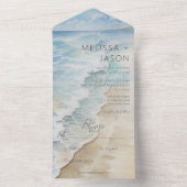 ビーチモダンショアラインコーストNoディナー オールインワン招待状 (内側)