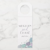 ビーチモダンシーシェル薄紫とダスティーブルー ボトルネックタグ (正面)