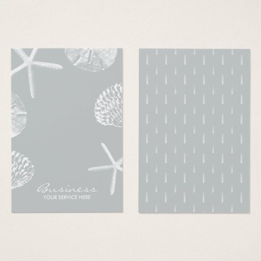 ビーチモダンテーマシーシェルズグレーイヤリングディスプレイ (正面&裏面)