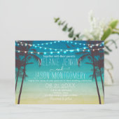 ビーチモダントロピカルパームツリー結婚式招待状 招待状 (スタンド正面)