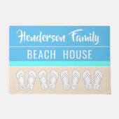 ビーチモダンハウスファミリーネームバケーションホーム ドアマット (正面)