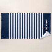 ビーチモダンハウスファミリーモノグラム ビーチタオル (正面)