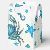 ビーチモダンブルーカニスターフィッシュシーホースパーティー フェイバーボックス (オープン)