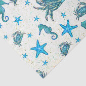 ビーチモダンブルーカニスターフィッシュシーホースパーティー 薄葉紙 (詳細)